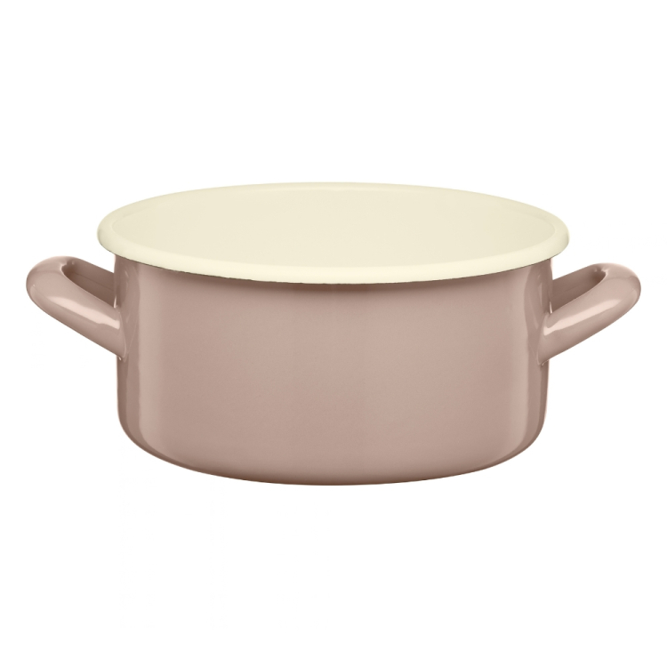 Rondel emaliowany gładki GORDON 18cm jasny róż